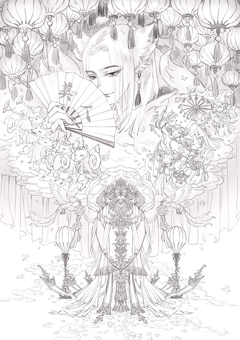 《狐狸娶亲》过程_古戈力1-站酷zcool