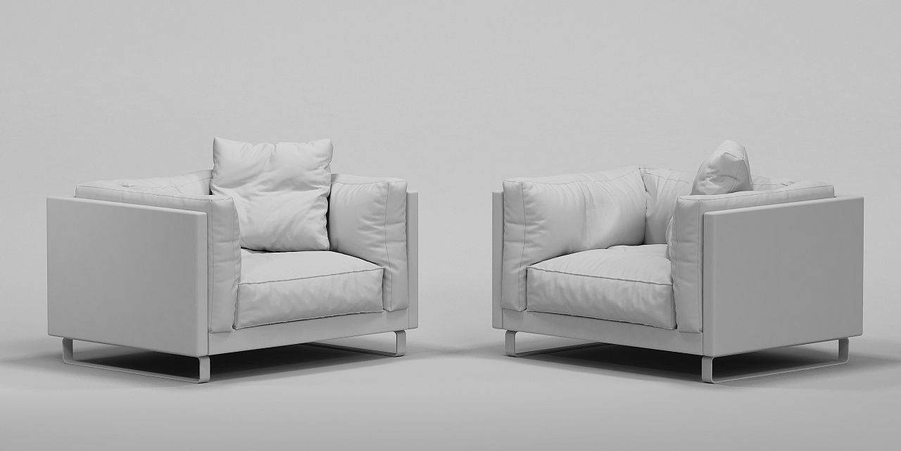3dmax家具建模,md布料建模【现代软休沙发建模渲染】