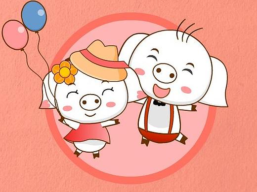 猪小白和猪小花（个人主页-ZMzMxNzI4ODg=） - 网络表情 - 站酷设计师summer猫大人原创素材 - 站酷ZCOOL