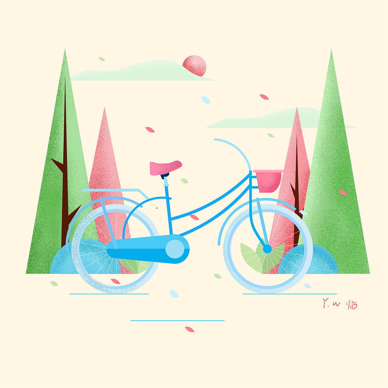 小清新風(fēng)插畫-臨摹作品（圖ZMTA4NjkxMDk2） - 創(chuàng)作習(xí)作 - 站酷設(shè)計(jì)師文蝦蝦原創(chuàng)素材 - 站酷ZCOOL