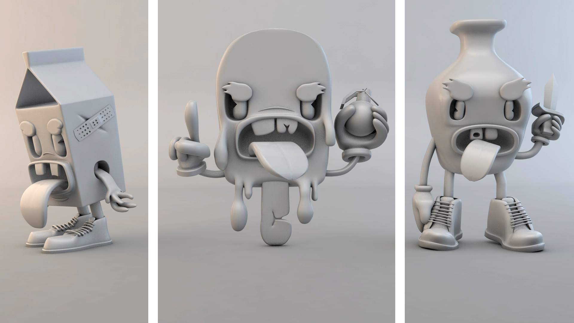 建模练习|三维|人物/生物|豆浆油条12 - 原创作品 - 站酷 (zcool)