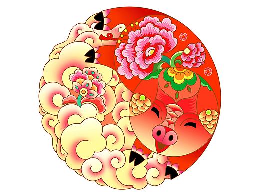 己亥年生肖图案设计