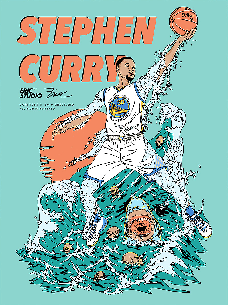 2018.05.29 火箭与勇士抢七大战中,库里拿到准三双数据称为当日最佳,虽然防守上一直被针对,但是恢复健康的他依然可以用进攻瞬间击溃对方的信心,三节勇名不虚传!希望今年可以拿下FMVP!