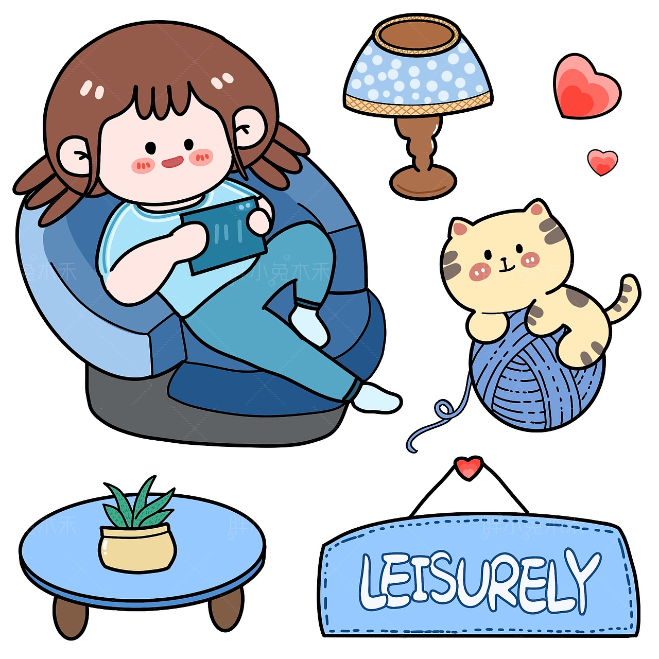 手帐贴纸~一套20张,每个色系5张