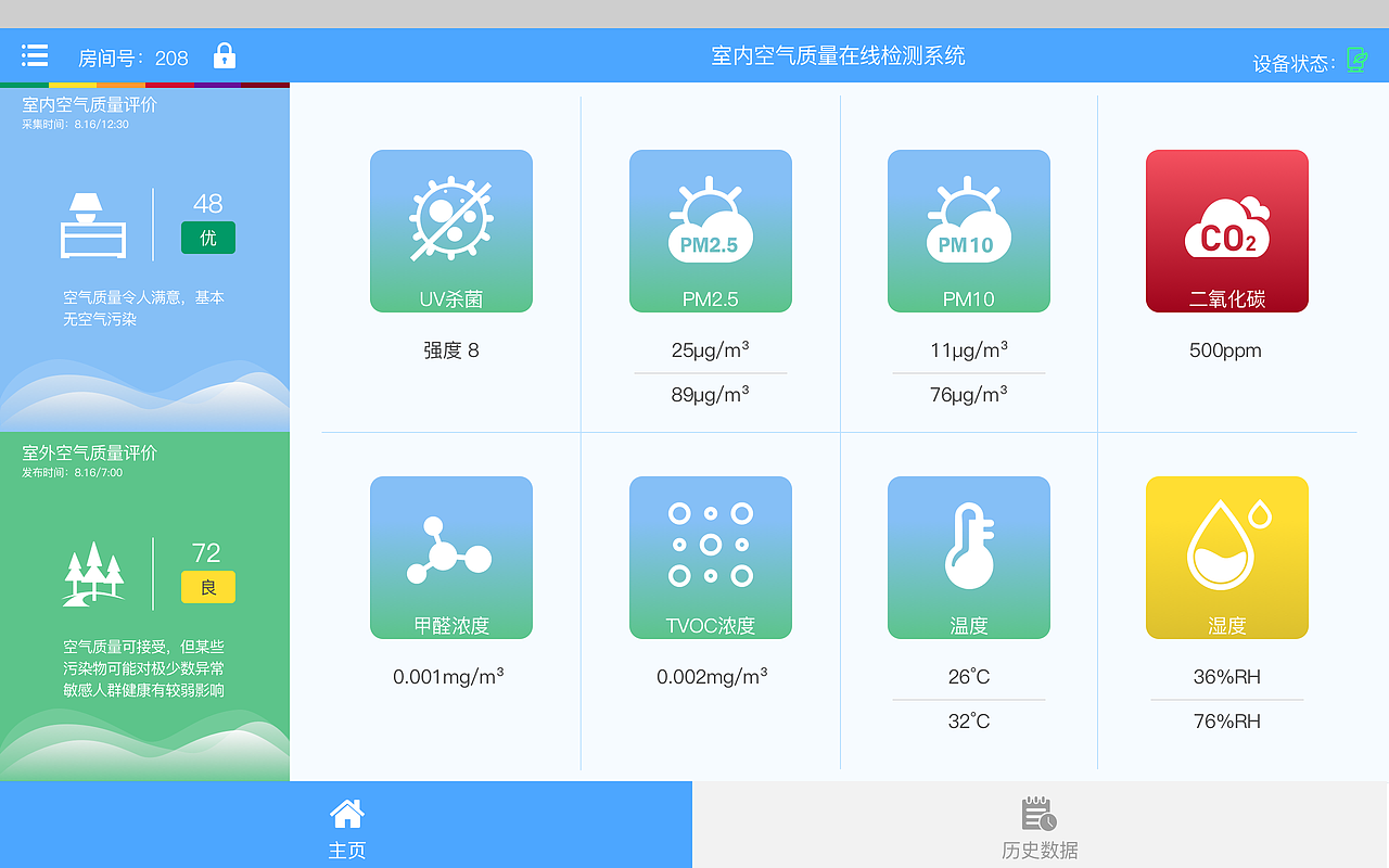 空气质量在线监测系统|ui|app界面|怀约_原创作品-站酷zcool