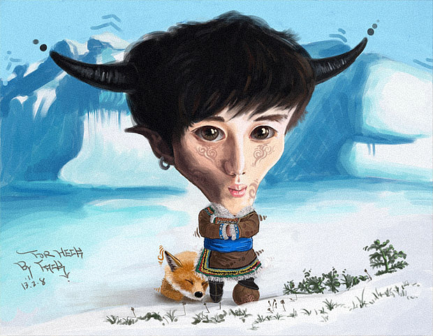 死党-角人 也因太瘦 让我把他放在了冰天雪地