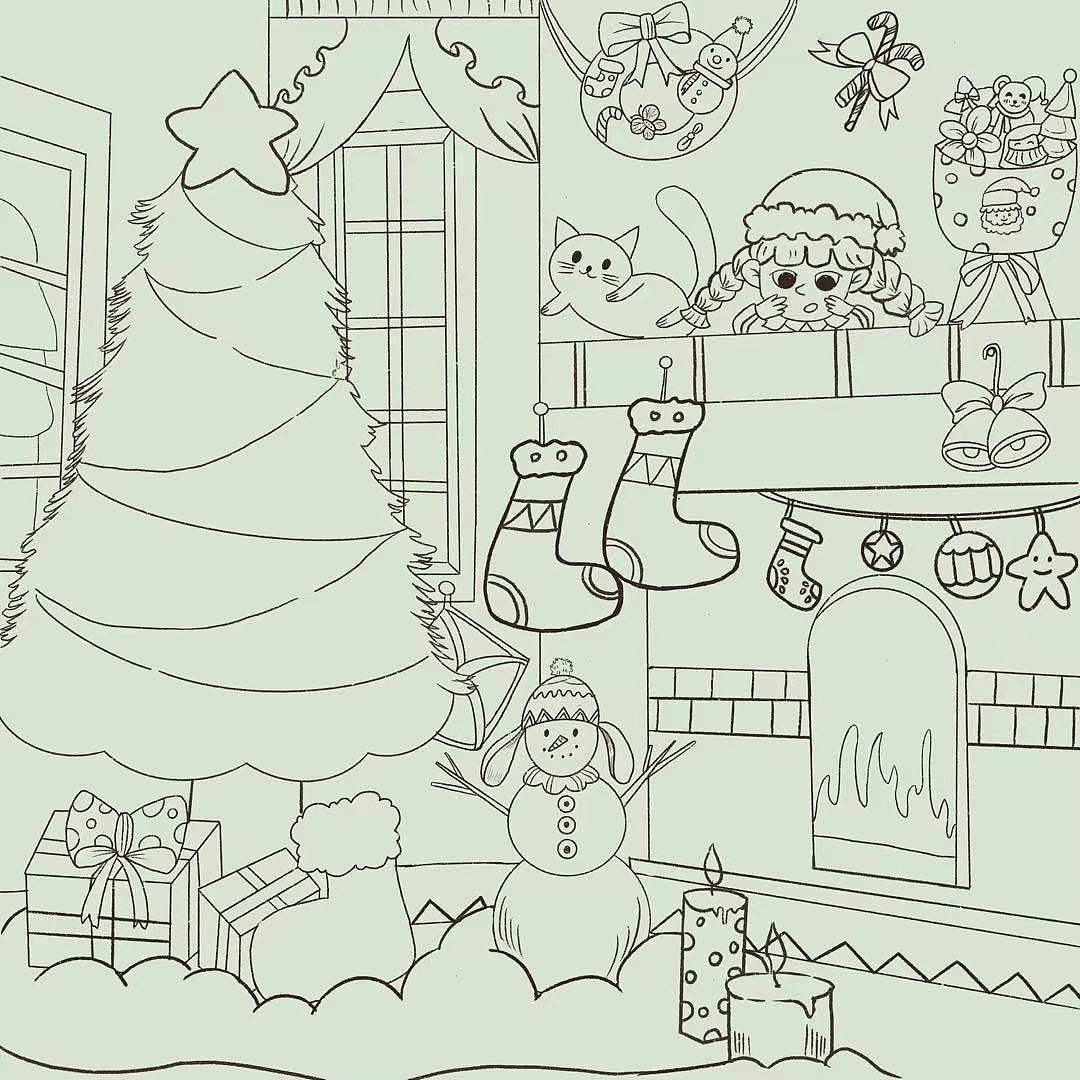 圣诞小插画