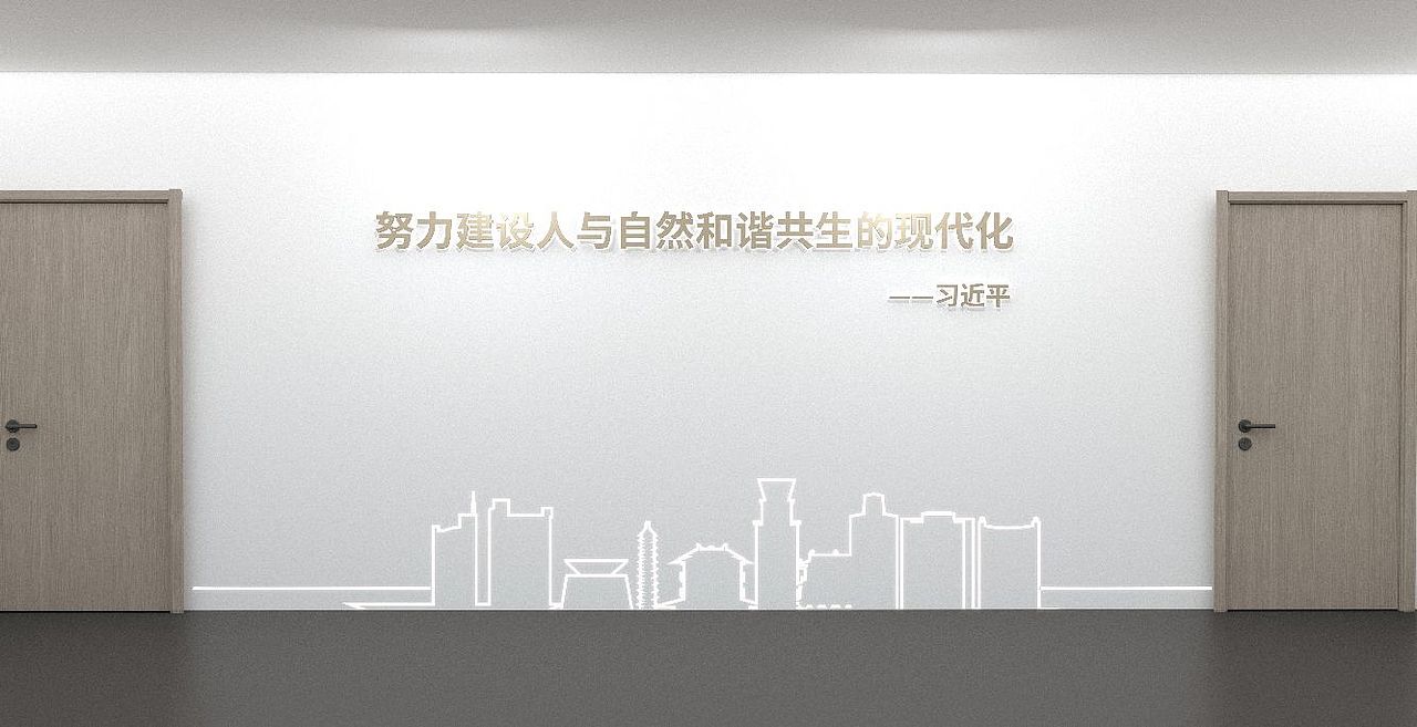 政府相关的一些墙面设计