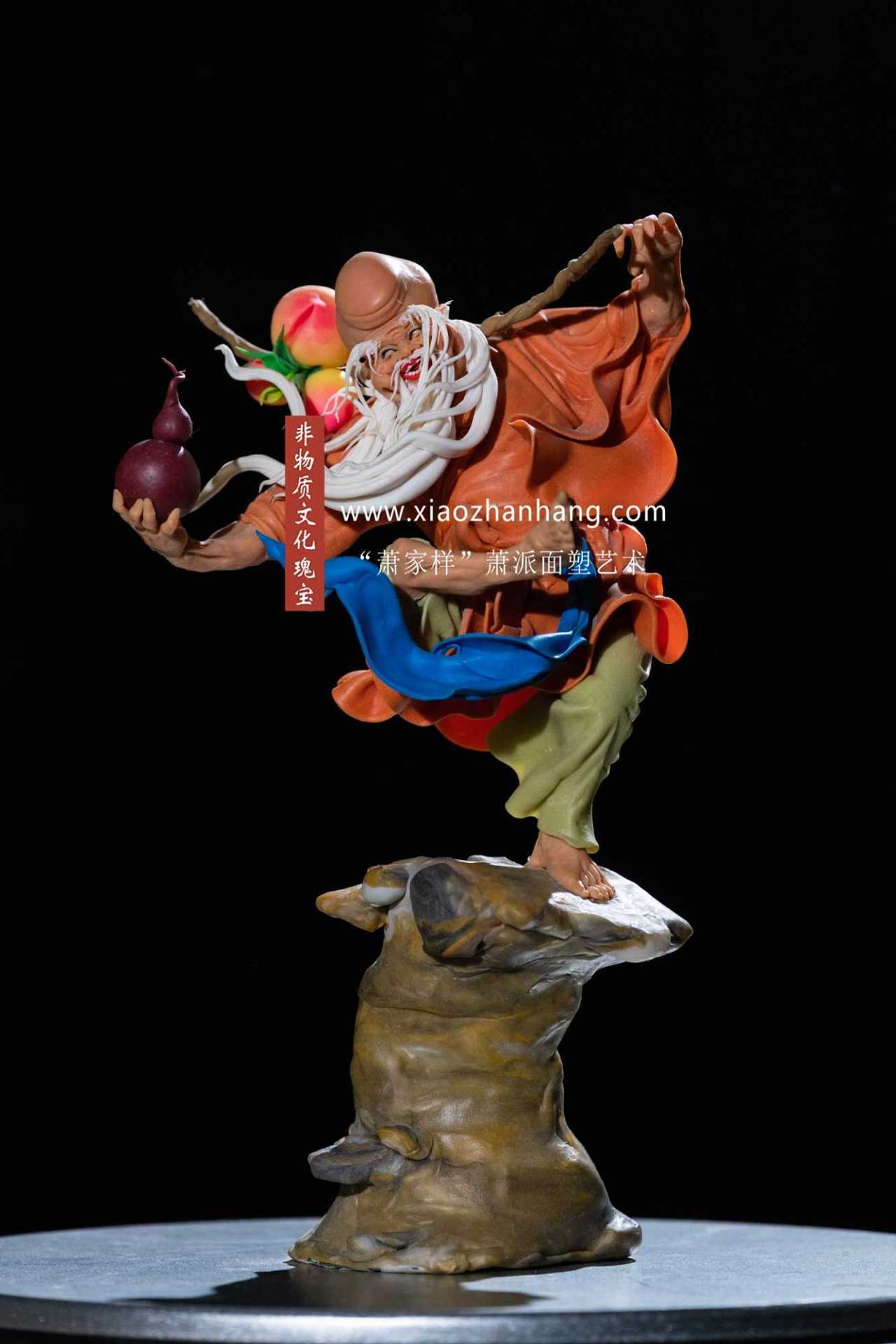 塑新斋分享中华文化瑰宝—萧占行大师纯手工面塑彩塑2|手工艺|手办/模