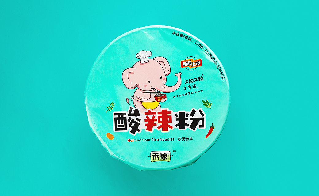 禾象方便粉丝酸辣粉包装设计