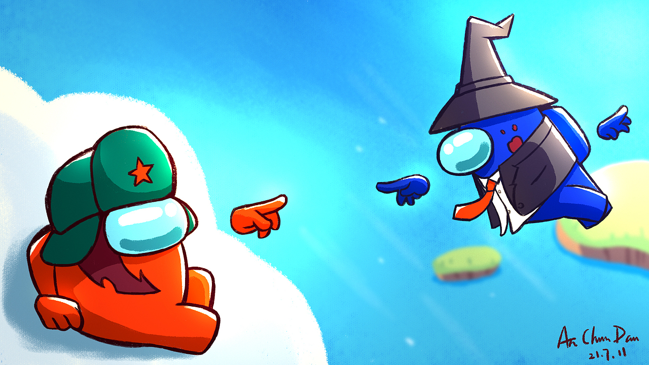 太空狼人杀原创动画角色插画