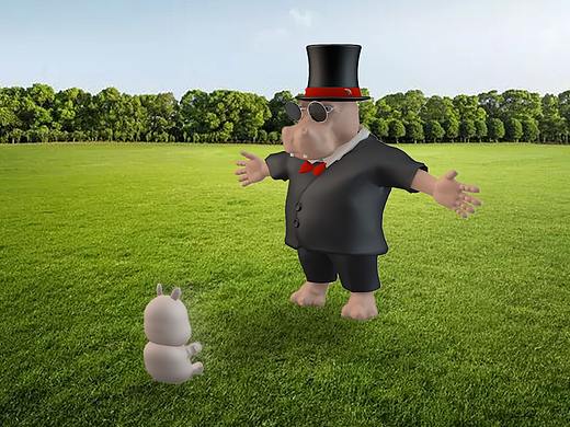 河马3D企业卡通形象重塑