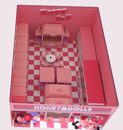 粉色娃娃機(jī)店鋪設(shè)計(jì)4（圖ZMTExNzMzODU2） - 建筑/空間 - 站酷設(shè)計(jì)師berrylang原創(chuàng)素材 - 站酷ZCOOL