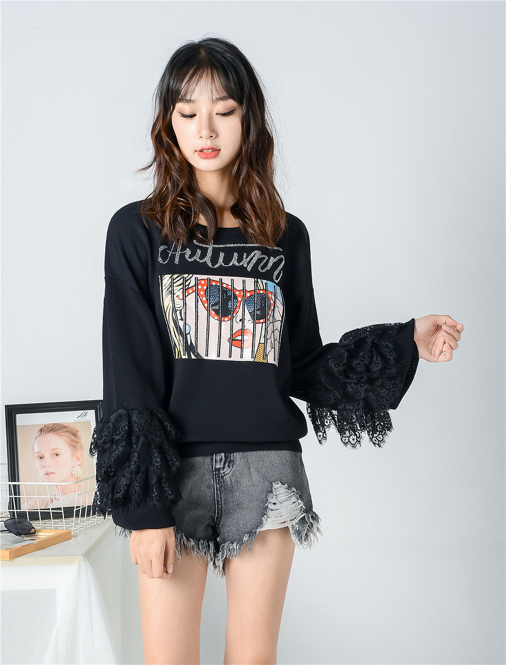 日系服装平面摆拍挂拍