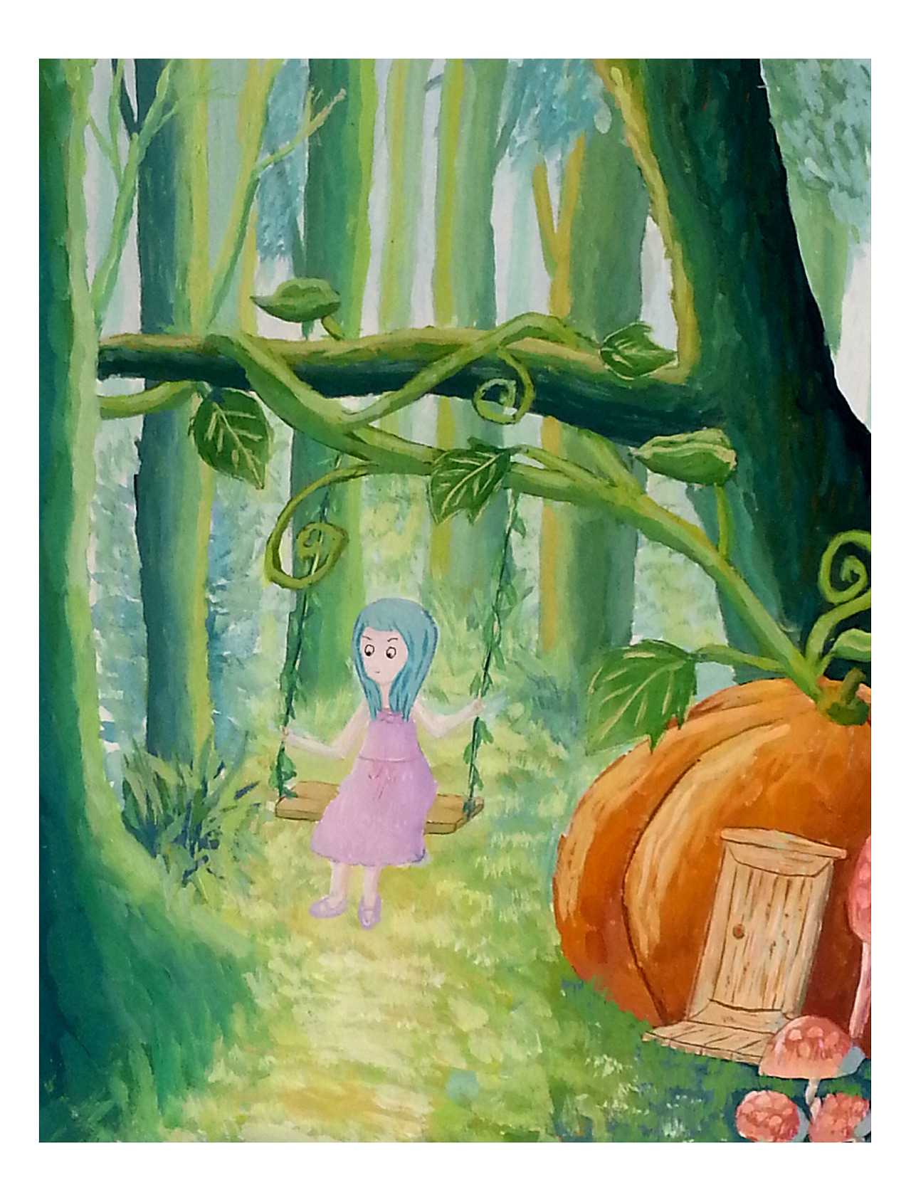 森林里的绿色 br>(水粉)