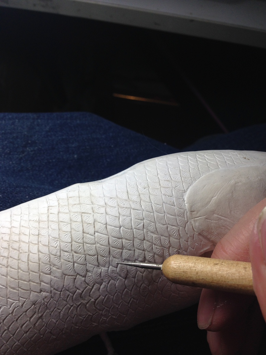 原创作品:[柳叶刀工作室]腔棘鱼雕塑过程