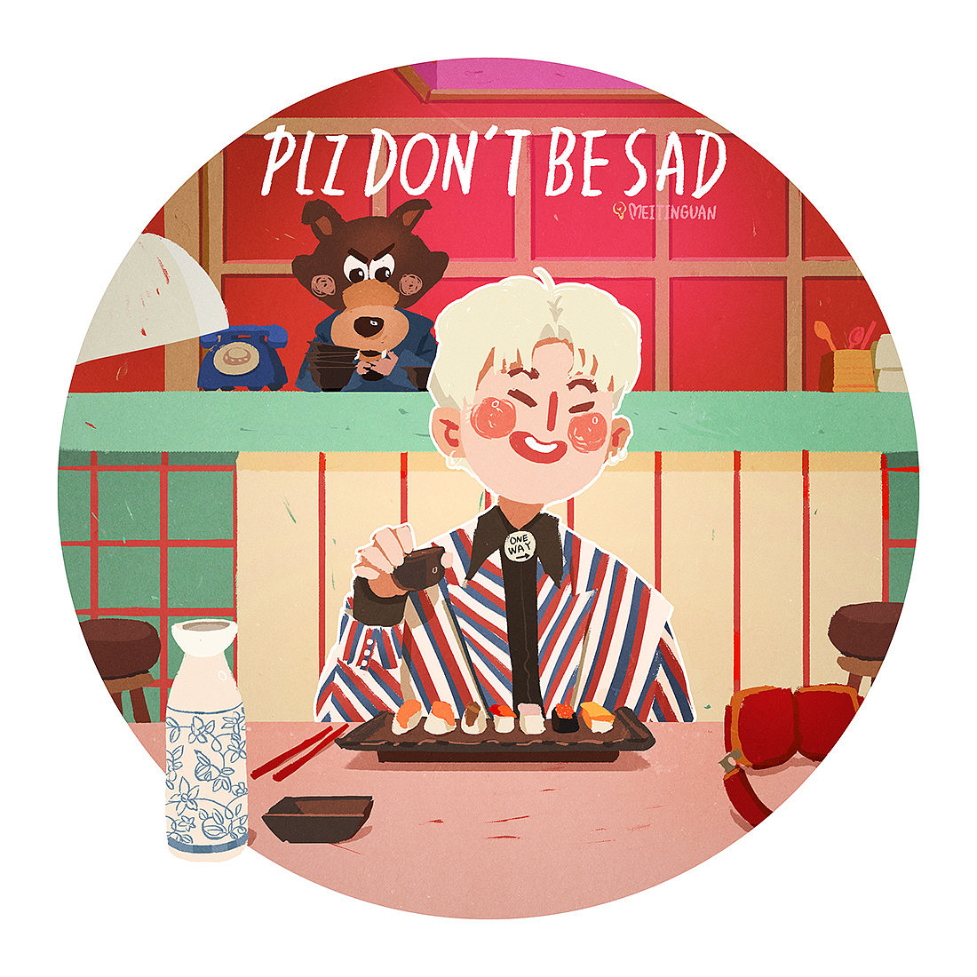 Plz don't be sad（图ZMTE0ODczMjg4） - 新锐潮流插画 - 站酷设计师MEITINGUAN原创素材 - 站酷ZCOOL