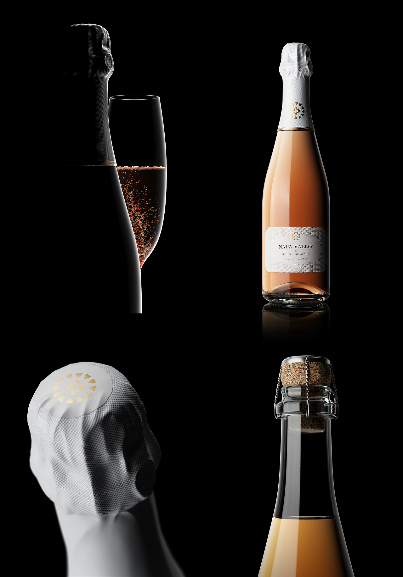 《渲染日记📔》香槟酒建模渲染（图ZMzUxNzE3OTIw） - 产品 - 站酷设计师邓定原创素材 - 站酷ZCOOL