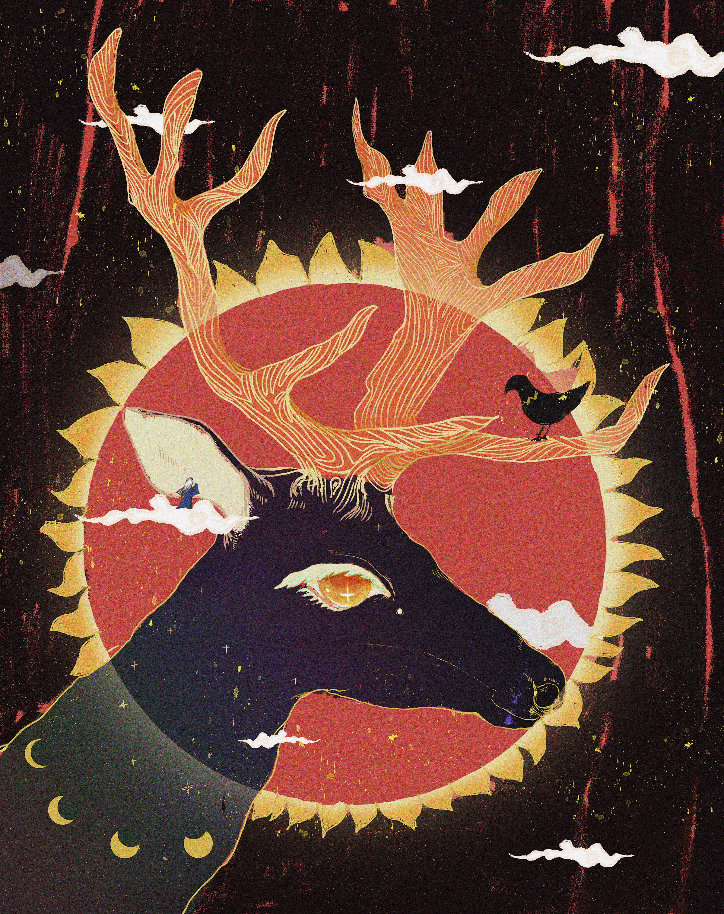 五彩斑斓的九色鹿