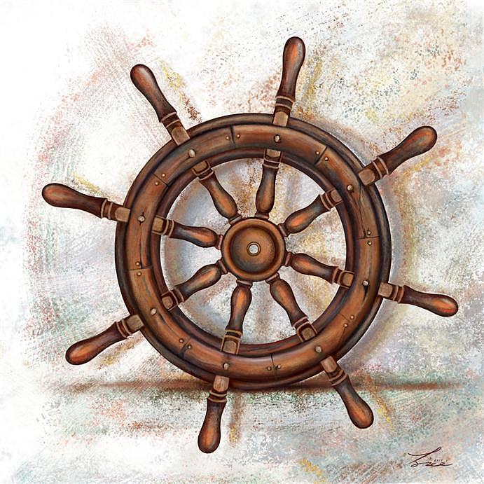 脏朋克 系列组画《大航海》1号 船舵（图ZMTAyMTcyNDM2） - 商业插画 - 站酷设计师鬼画符的阿福F原创素材 - 站酷ZCOOL