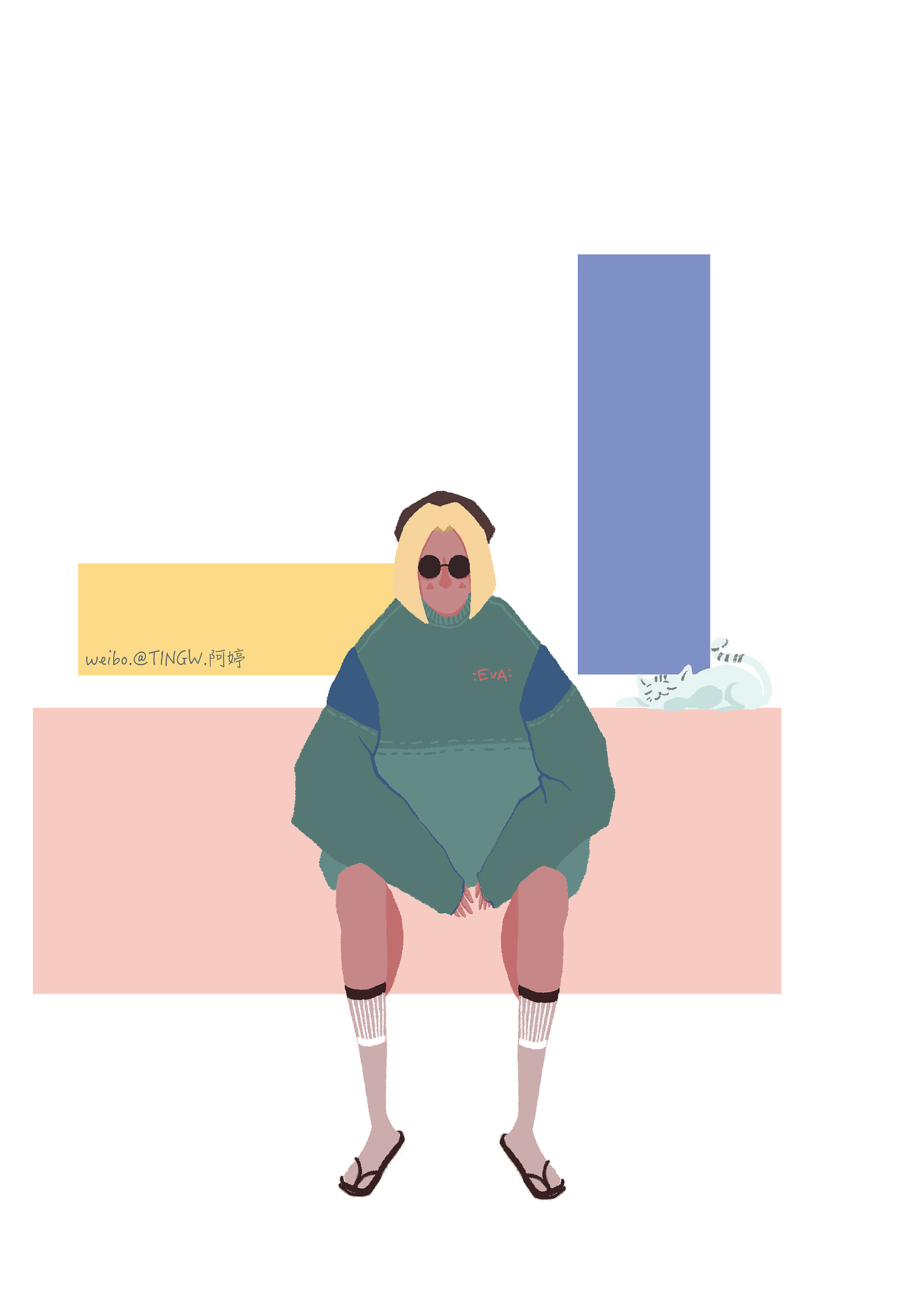 日常练习「住在小格子里的小小人鸦」