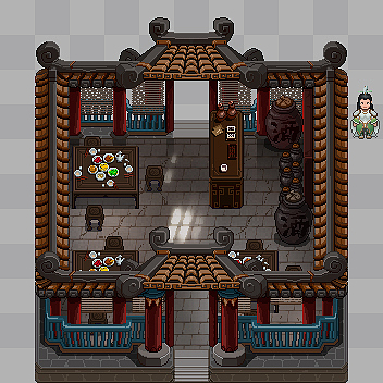 古风像素建筑设计