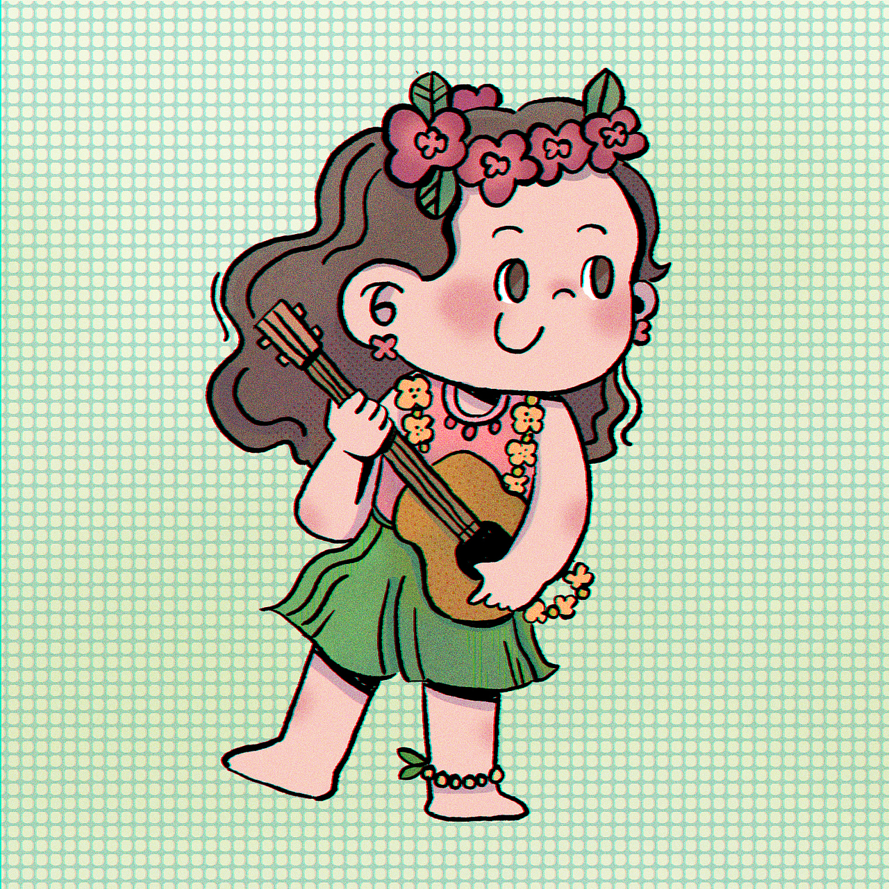 复古海报风•夏日么么茶（图ZMzA2MTUyOTcy） - 儿童插画 - 站酷设计师張悠悠原创素材 - 站酷ZCOOL