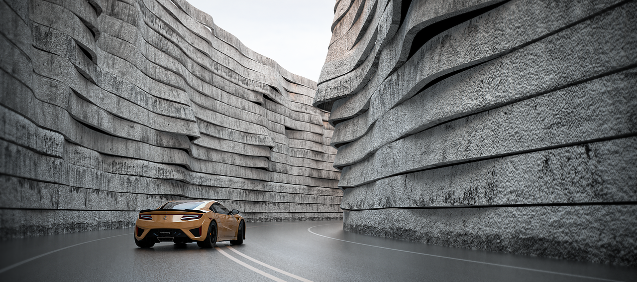 区区渲染一台车车 讴歌NSX