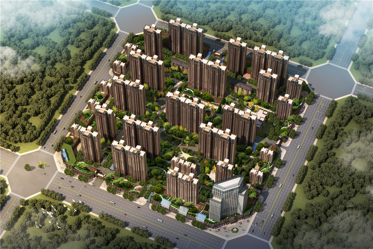 漯河紫光苑小区建筑规划设计效果图