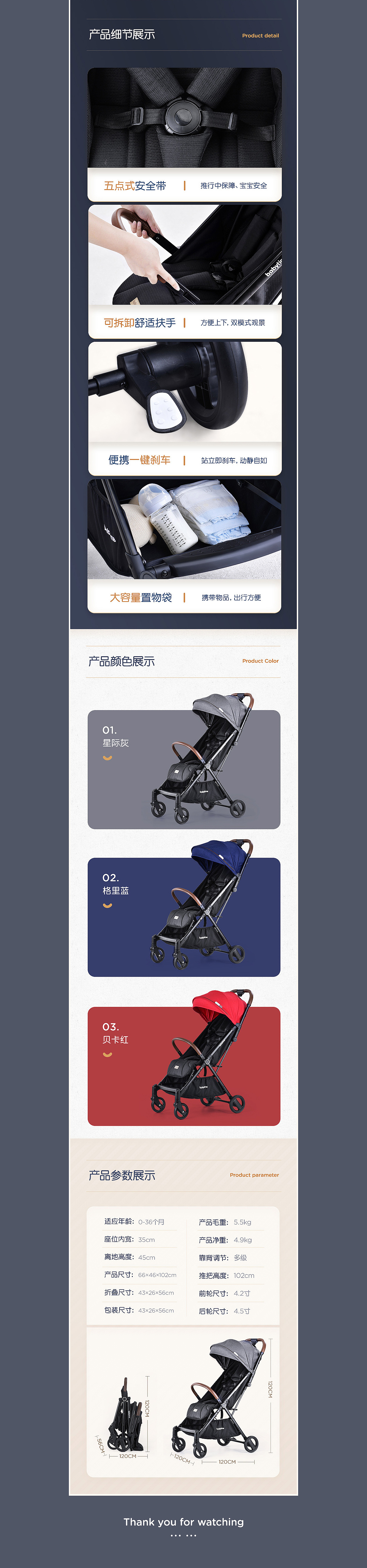 Babytime婴儿车爆款详情页（图ZMjI3NjM2MjY0） - 电商 - 站酷设计师卡乐创视原创素材 - 站酷ZCOOL