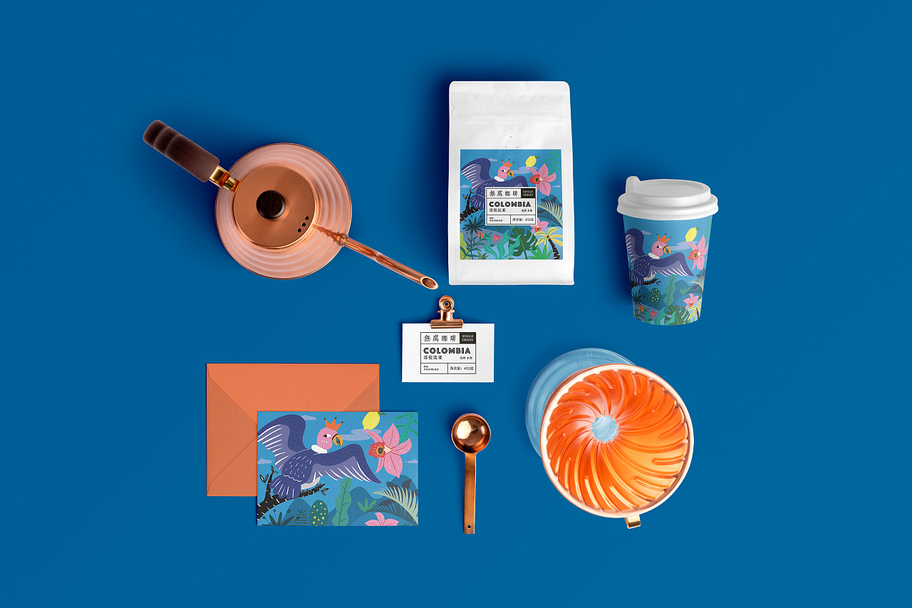 咖啡包装插画设计