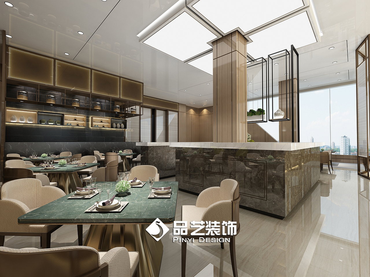 酒店自助餐厅装修设计效果图