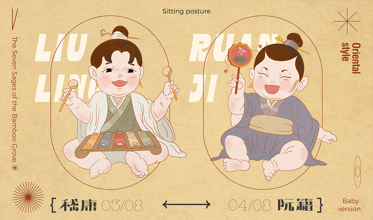 《竹林七贤创意形象设计》