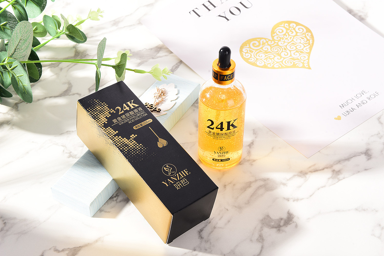 南阳淘宝化妆品拍照24k黄金玻尿酸原液制作拼多多详情
