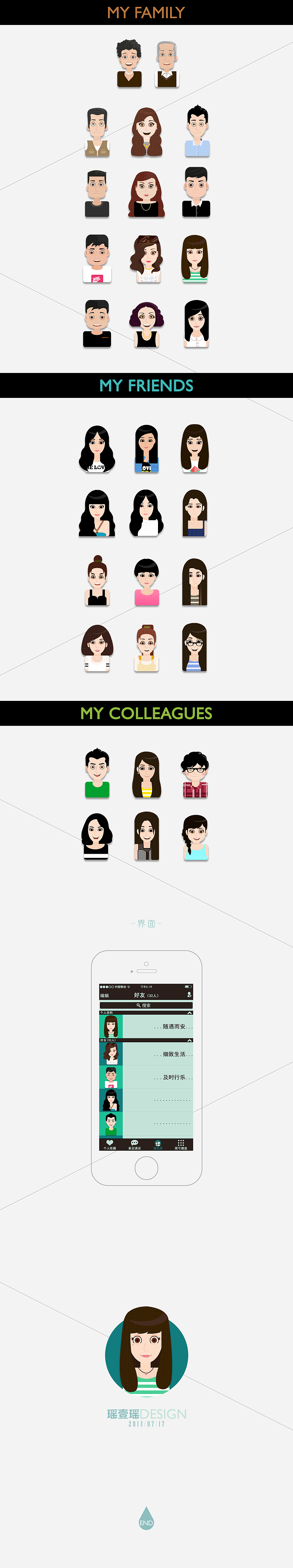 【瑶一瑶】原创作品：头像练习（图ZMTgwOTYzOTY=） - APP界面 - 站酷设计师瑶壹瑶原创素材 - 站酷ZCOOL