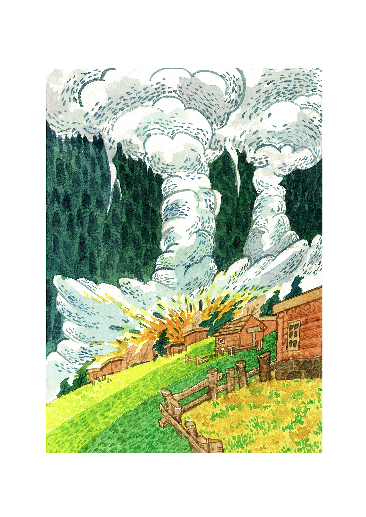 插画习作（图ZMjA0NTQzMzM2） - 绘本 - 站酷设计师超人怕黑dyc原创素材 - 站酷ZCOOL