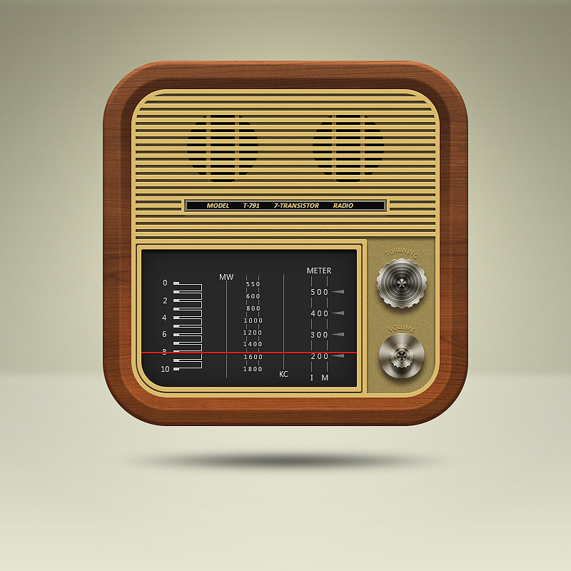 复古收音机原创icon（图ZNjMwMjgzMDA=） - 图标 - 站酷设计师Annie土豆原创素材 - 站酷ZCOOL