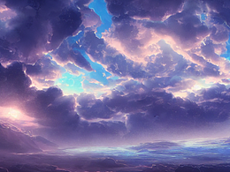 #AI创作实验室#蓝色动漫天空奇幻