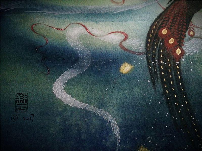 【缚海集——幻狐-凤凰-化蛇-夔牛】—翔鱼（图ZODMwNTk2Mjg=） - 绘画 - 站酷设计师翔魚原创素材 - 站酷ZCOOL