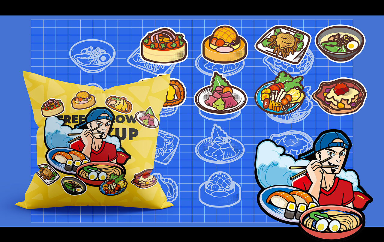 美食插画（图ZMjQ0NDEyNjEy） - 商业插画 - 站酷设计师王燕水滴原创素材 - 站酷ZCOOL