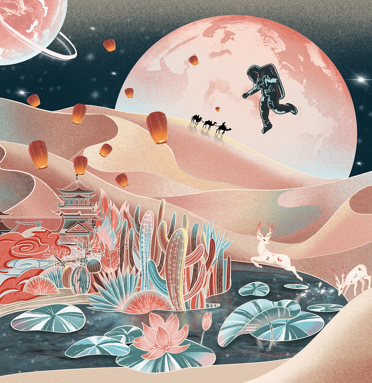 敦煌寰宇-文创插画|插画|商业插画|adelee - 原创作品 - 站酷 (zcool)