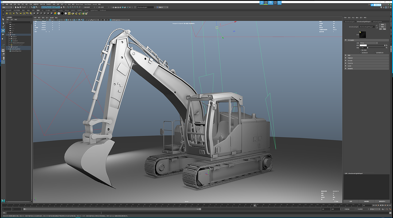 挖掘机建模练习（图ZMTc2NDA5MDUy） - 其他三维 - 站酷设计师AgJR原创素材 - 站酷ZCOOL