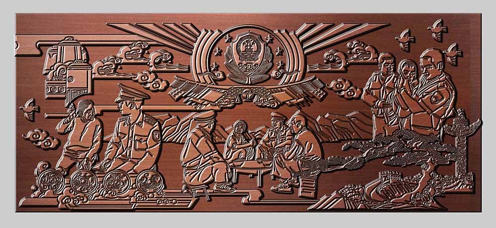 军事主题浮雕