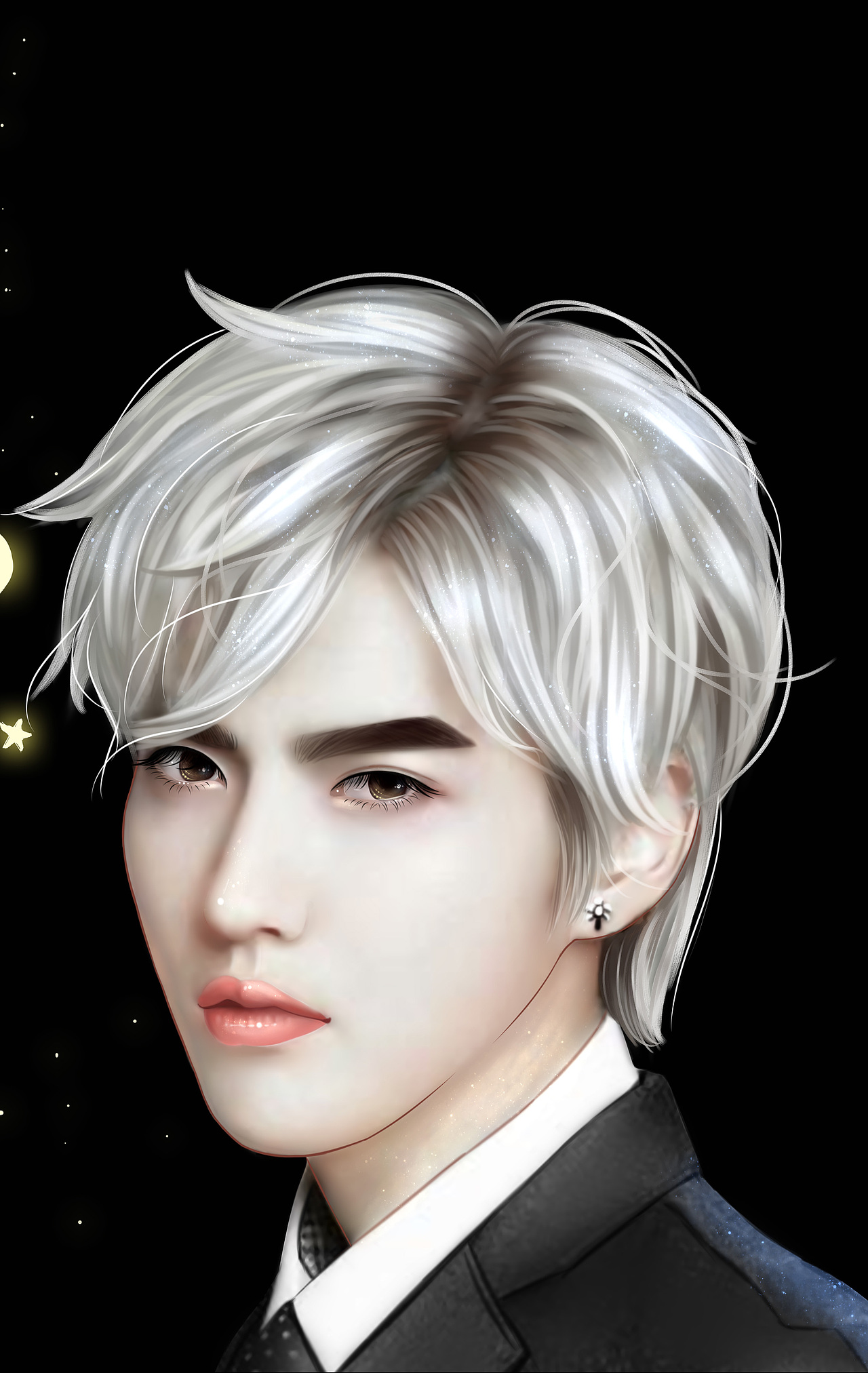 唯美写实,照片转手绘,头像,吴亦凡