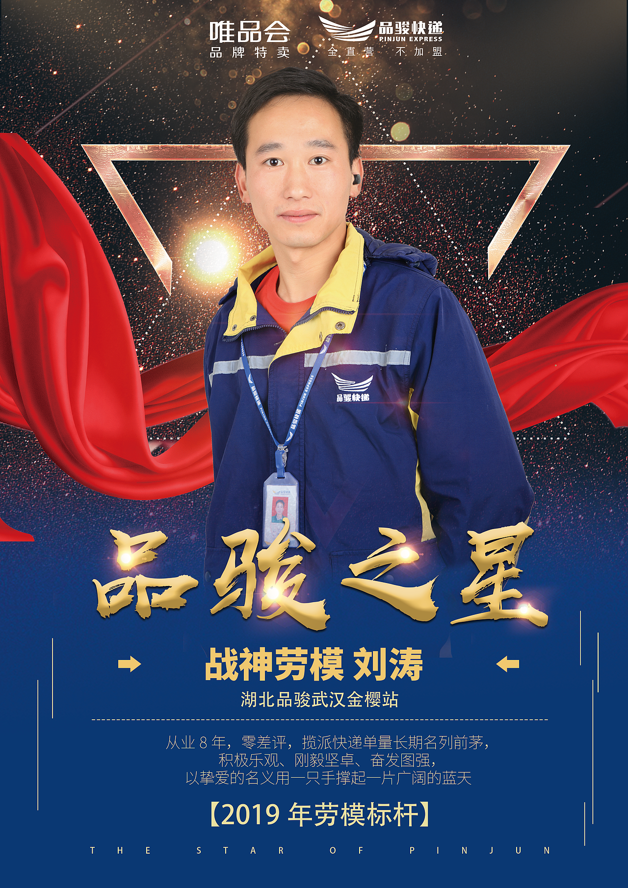 人物标杆获奖海报