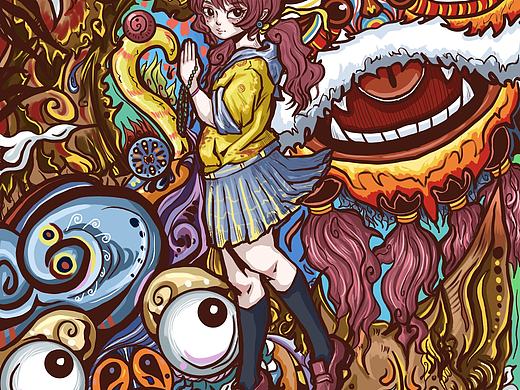 神话少女完成稿（个人主页-ZNTU5NzY1MTI=） - 艺术插画 - 站酷设计师宋源潮原创素材 - 站酷ZCOOL