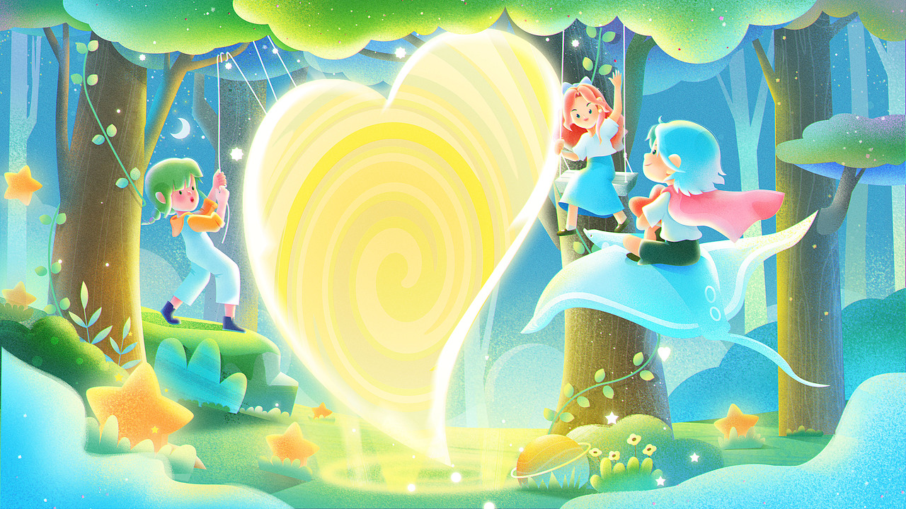 上半年节日海报,插画总结