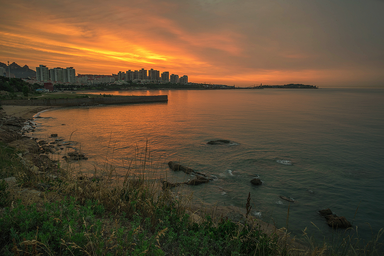 青岛燕儿岛公园日出