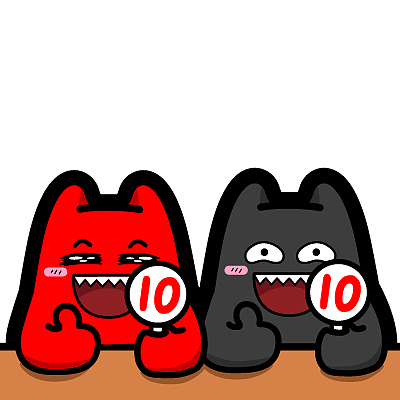 表情-打分】#半身 桌子 双子 评委 嘉宾 竖大拇指 评分 满分 赞 认可