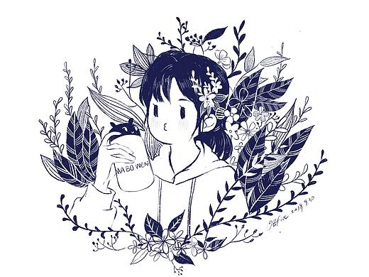 花与叶——森系插画手绘系列